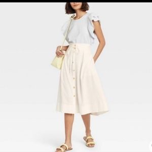 BOGO FREE on all items till Sunday! A new day linen midi skirt